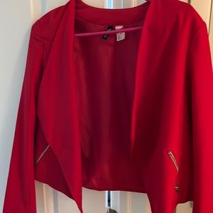 H&M Red Cropped Blazer